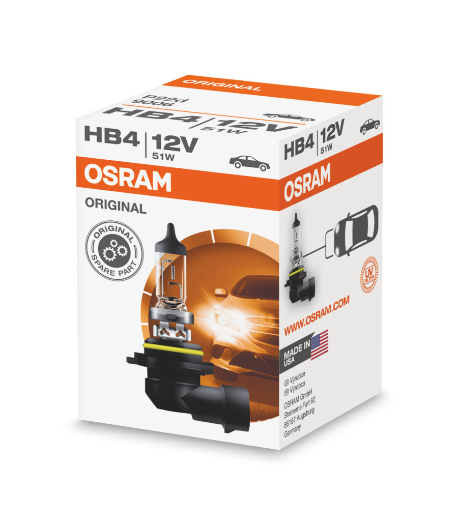 Лампа головного света HB4 12V 51w P22d Osram 9006 аналог N10130001